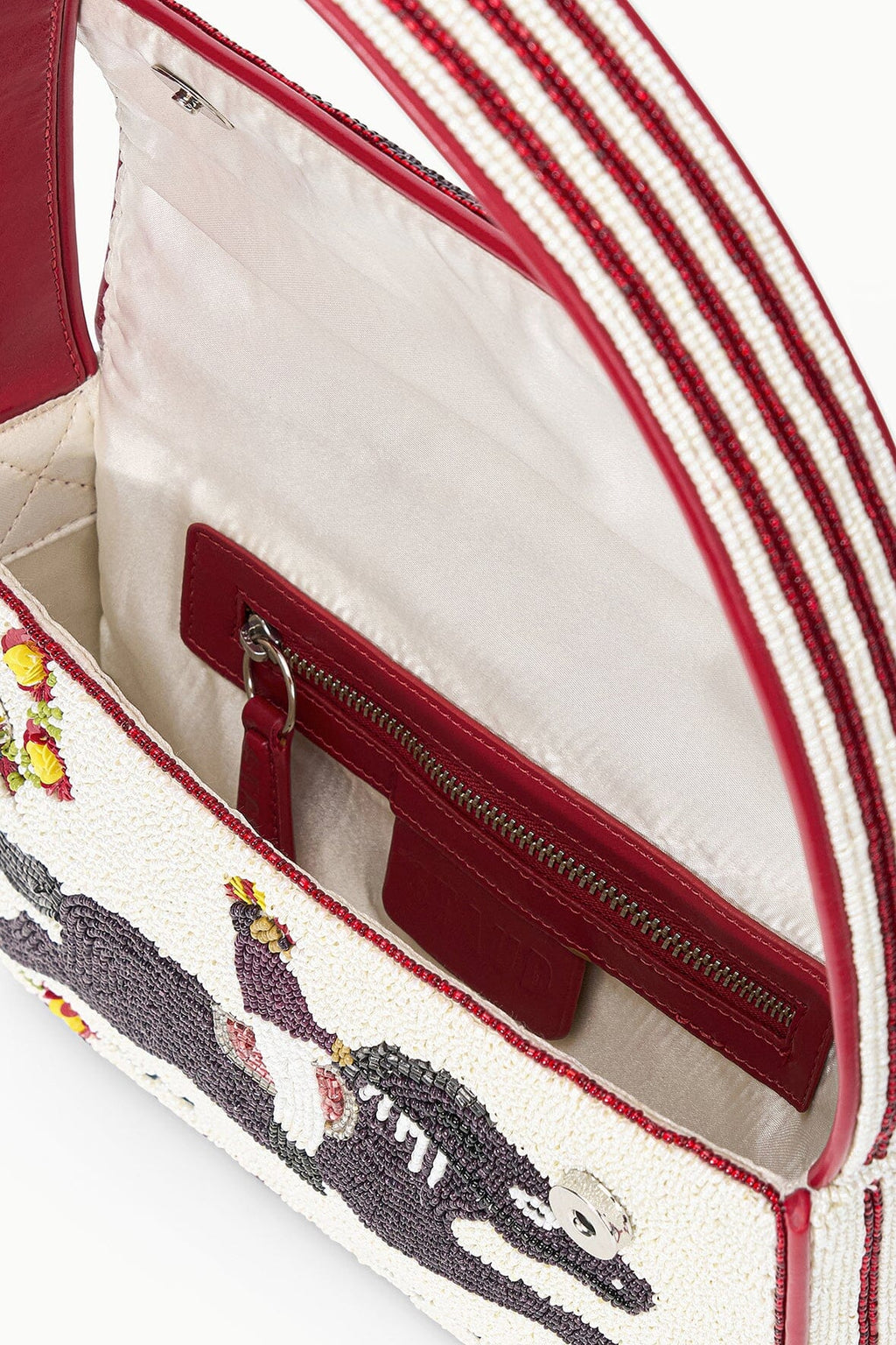 Staud Tommy Beaded Bag Derby