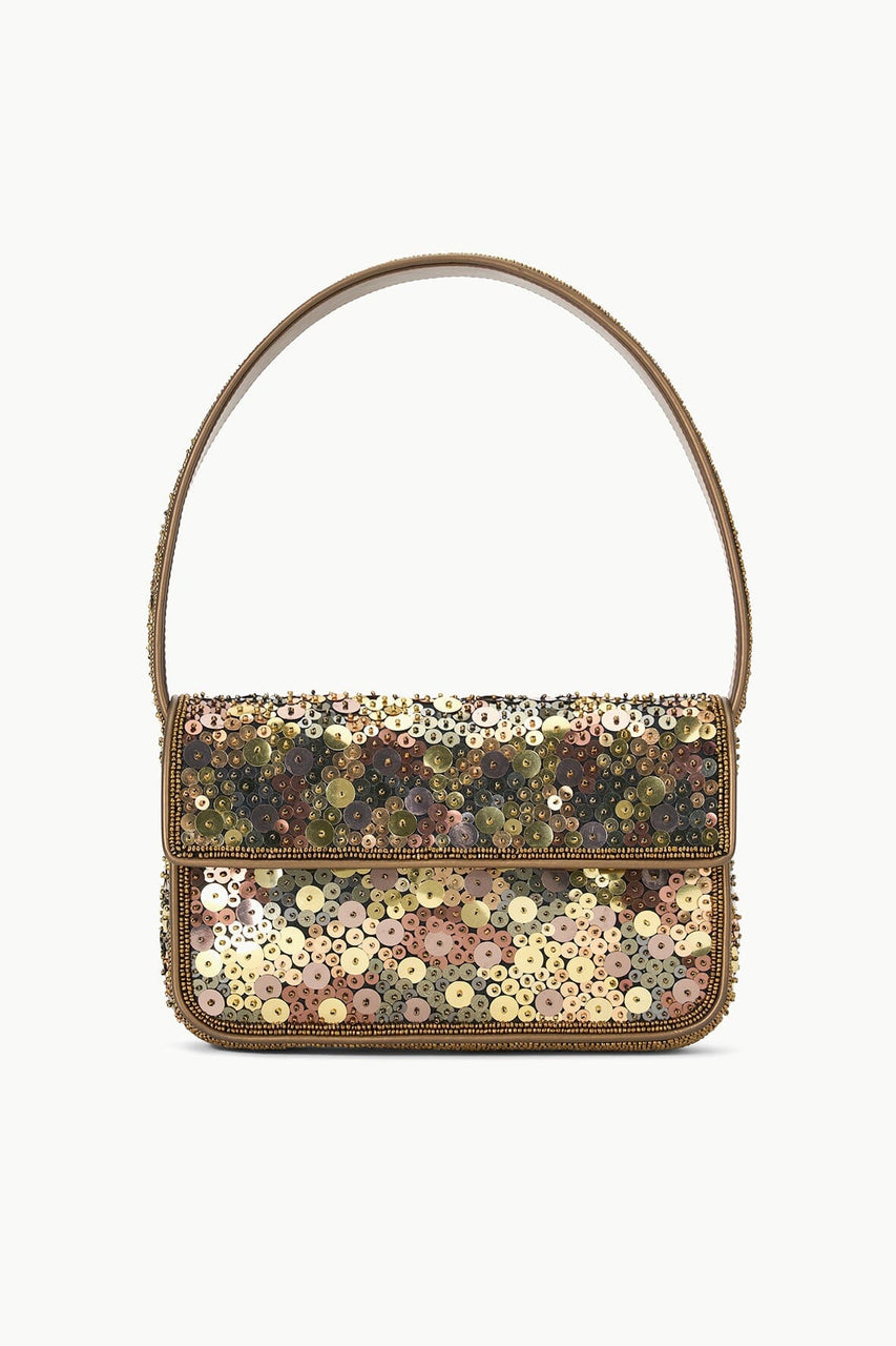 Staud Tommy Beaded Bag Gilded Sequins