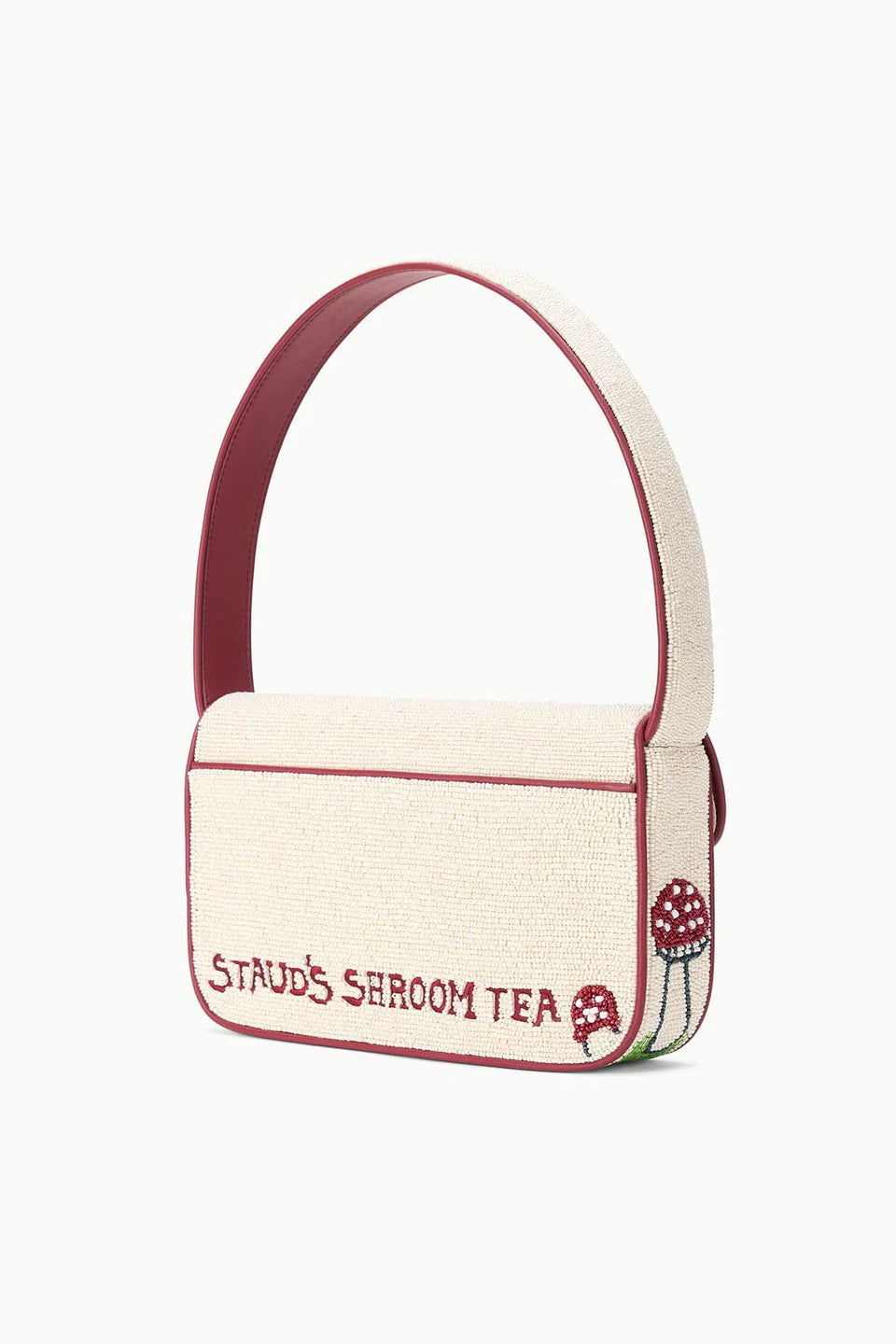 Staud Tommy Beaded Bag Mushroom Tea