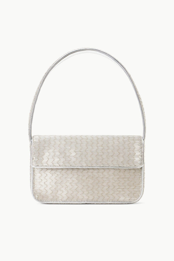 Staud Tommy Beaded Bag  - Silver