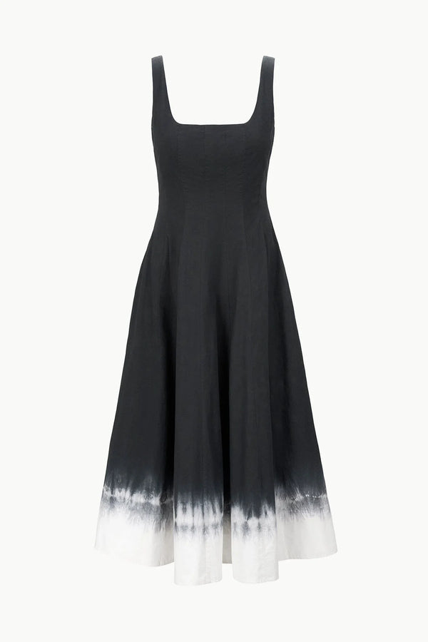 Staud Wells Dress Onyx Tie Dye