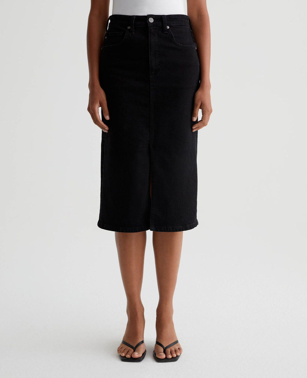 AG Tefi Denim Skirt -Black Cast