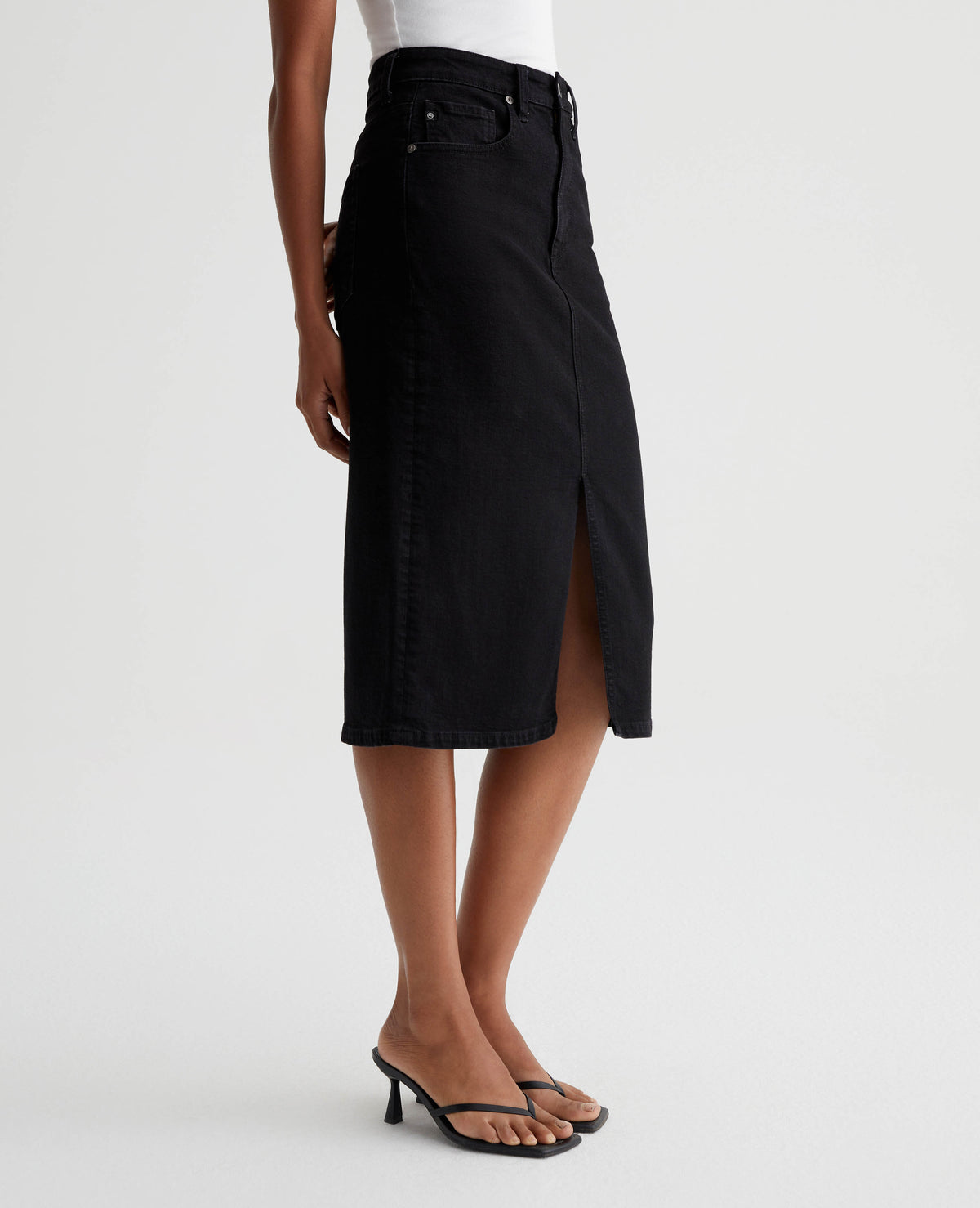 AG Tefi Denim Skirt -Black Cast