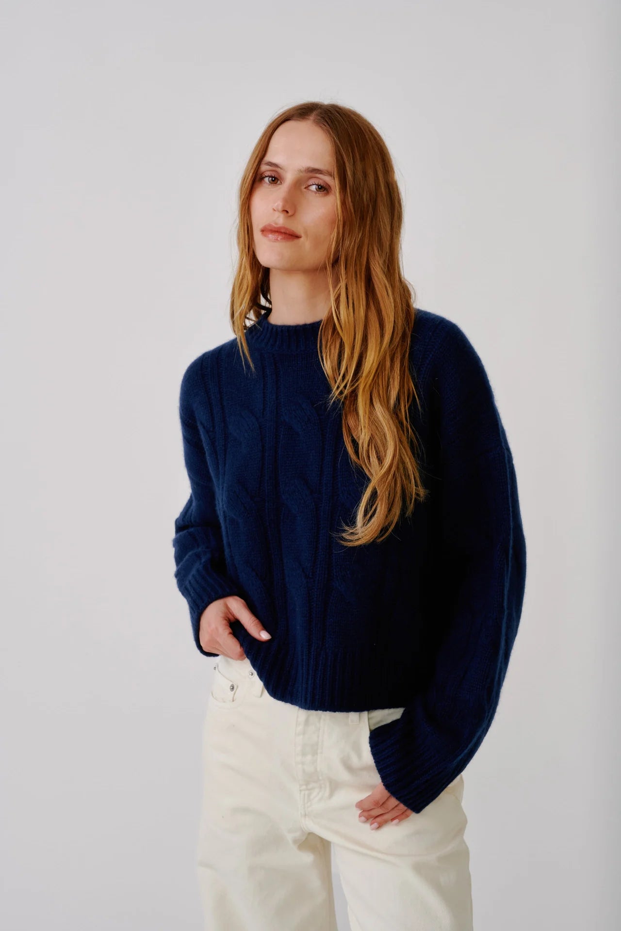 Sablyn Tristan Cashmere Crewneck | Midnight Navy