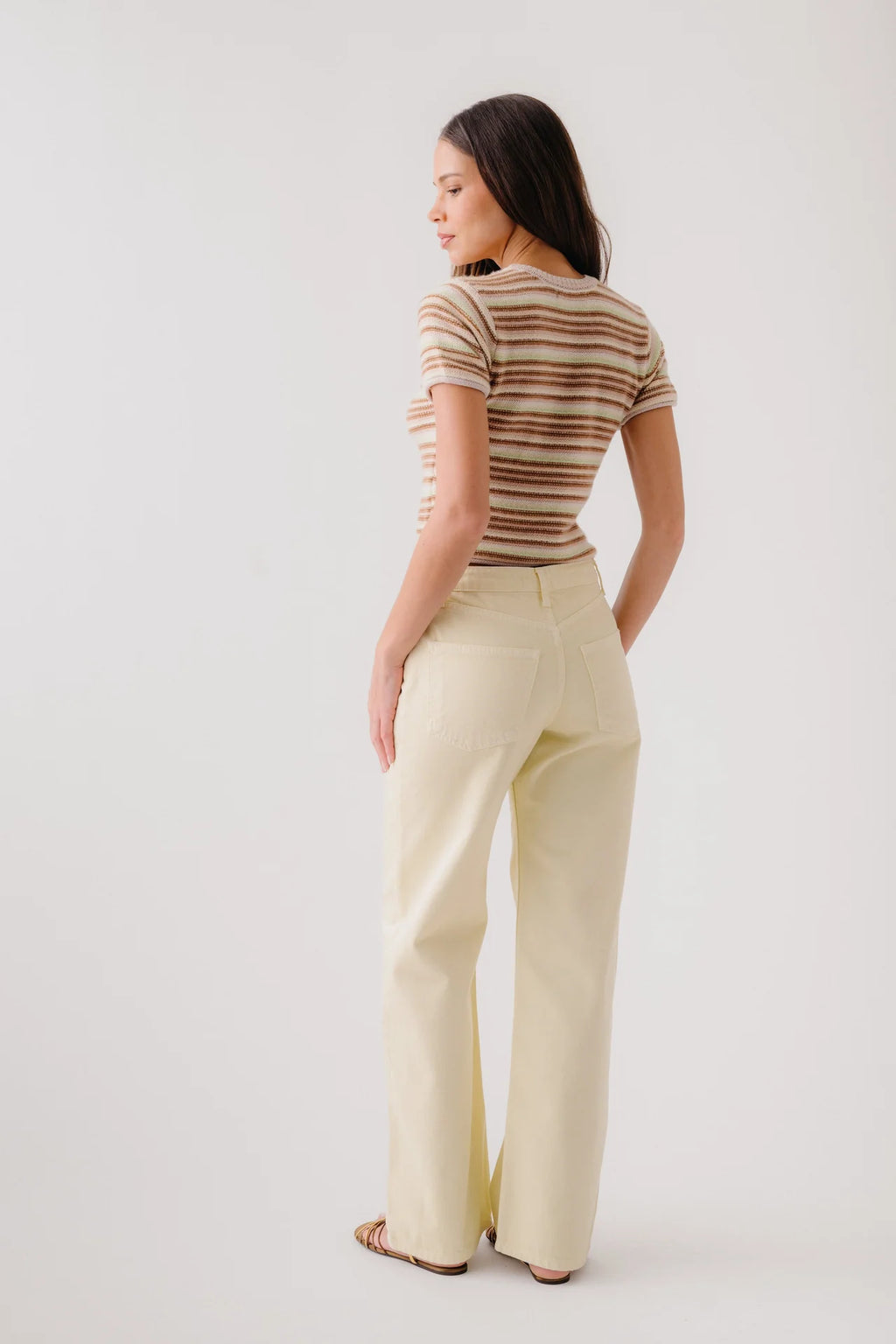 SABLYN Jude Short Sleeve Cashmere Crewneck Tee | Buttercup