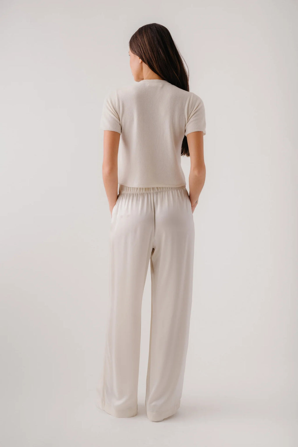 SABLYN Charleston Relaxed Cashmere Crewneck Tee  | Gardenia