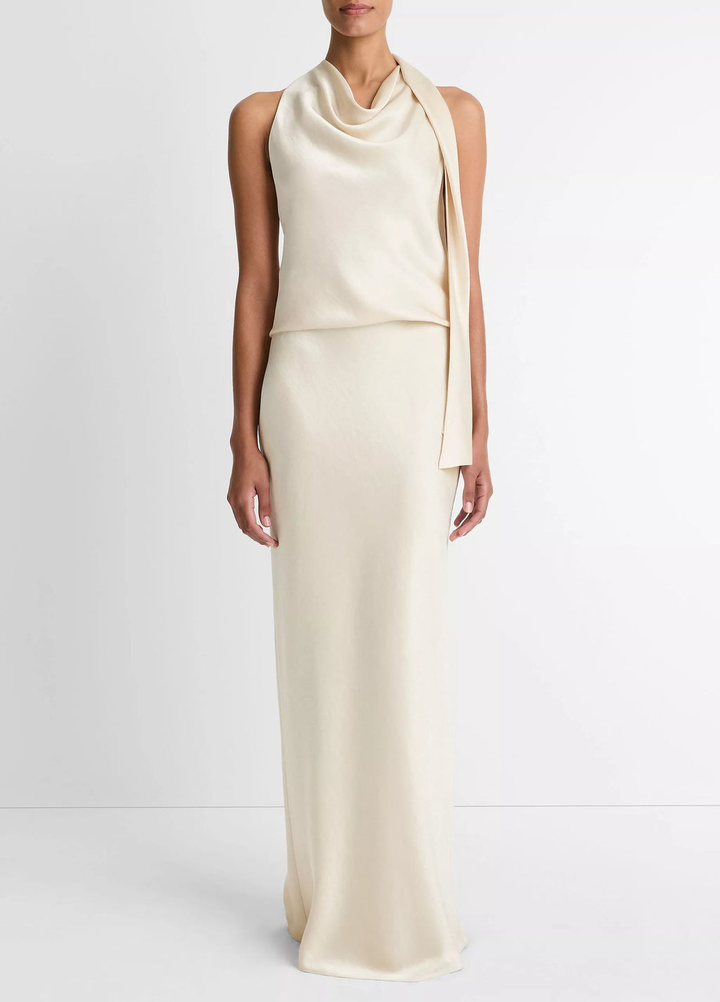 Vince satin Bias Column Skirt -Bona