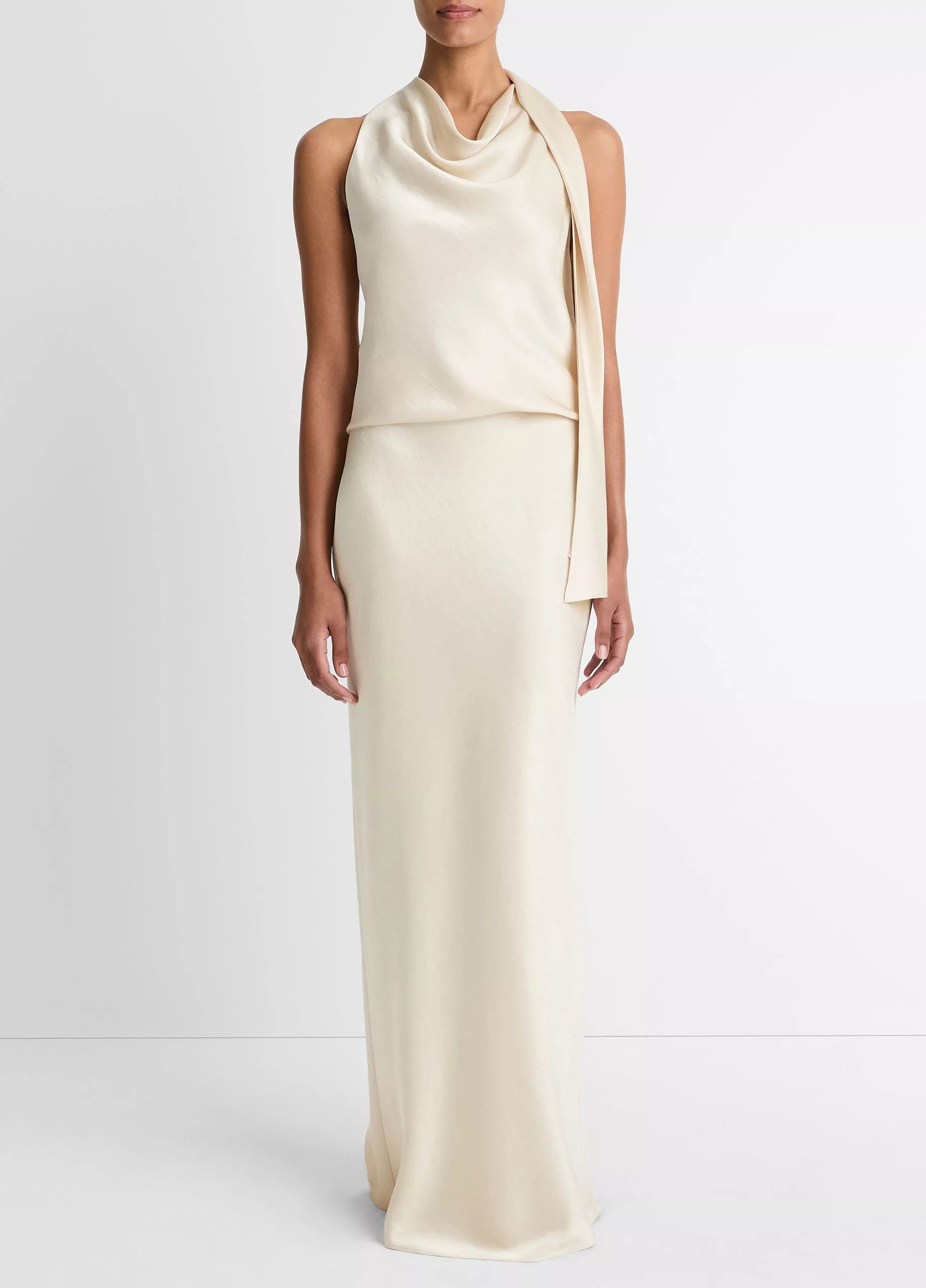 Vince satin Bias Column Skirt -Bona