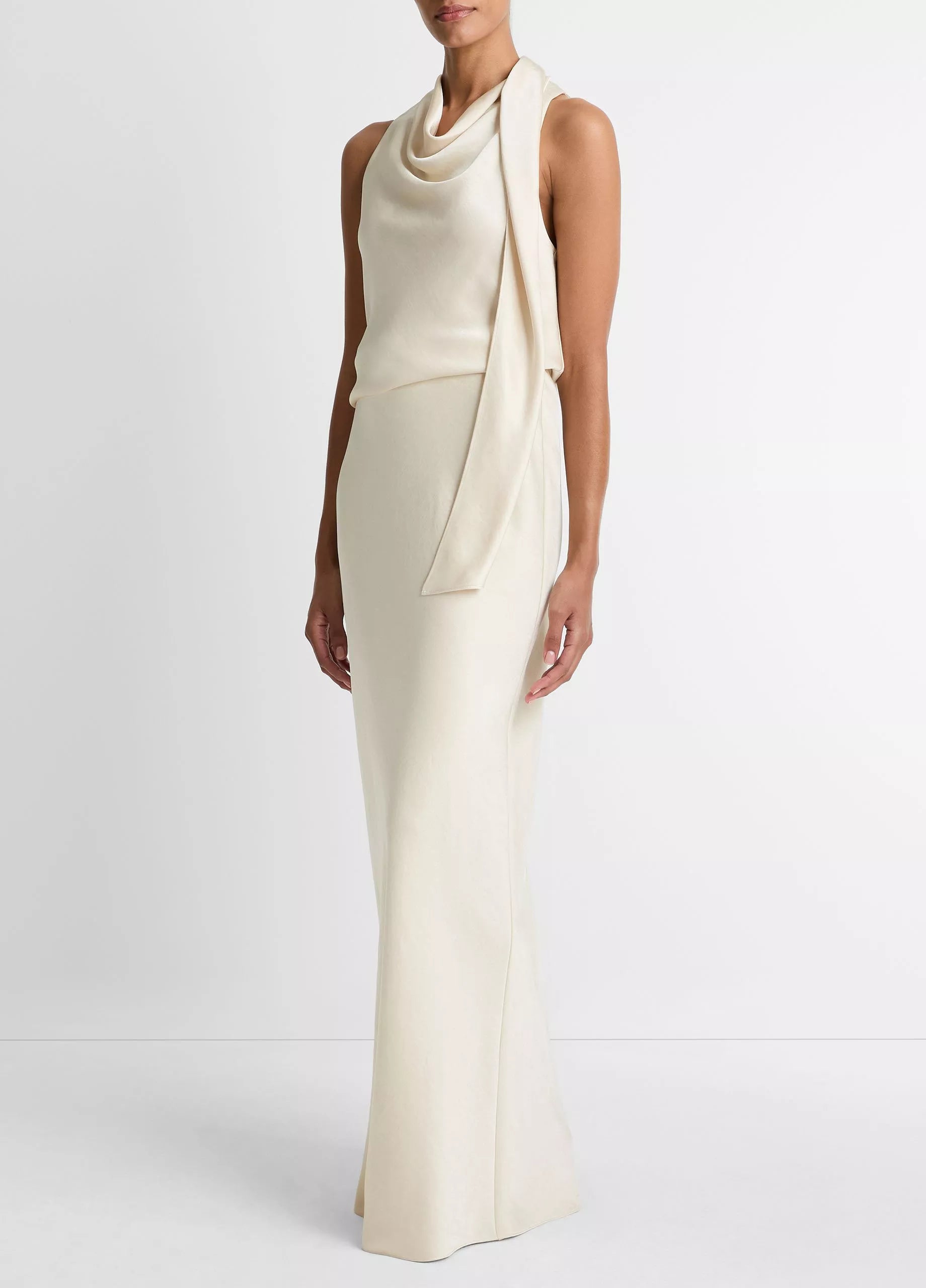 Vince satin Bias Column Skirt -Bona