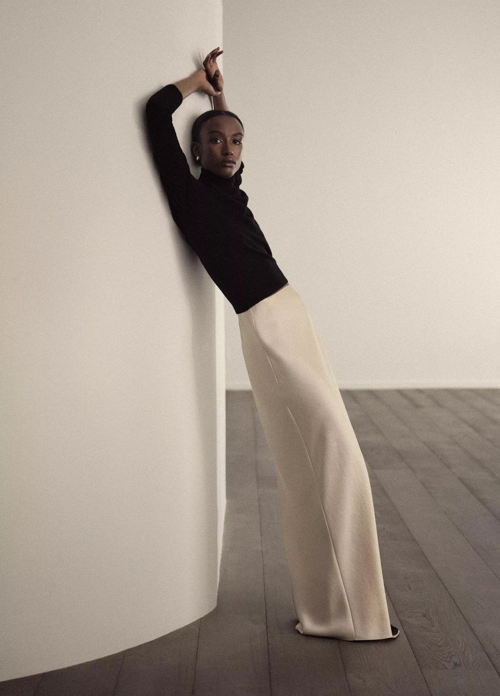 Vince satin Bias Column Skirt -Bona