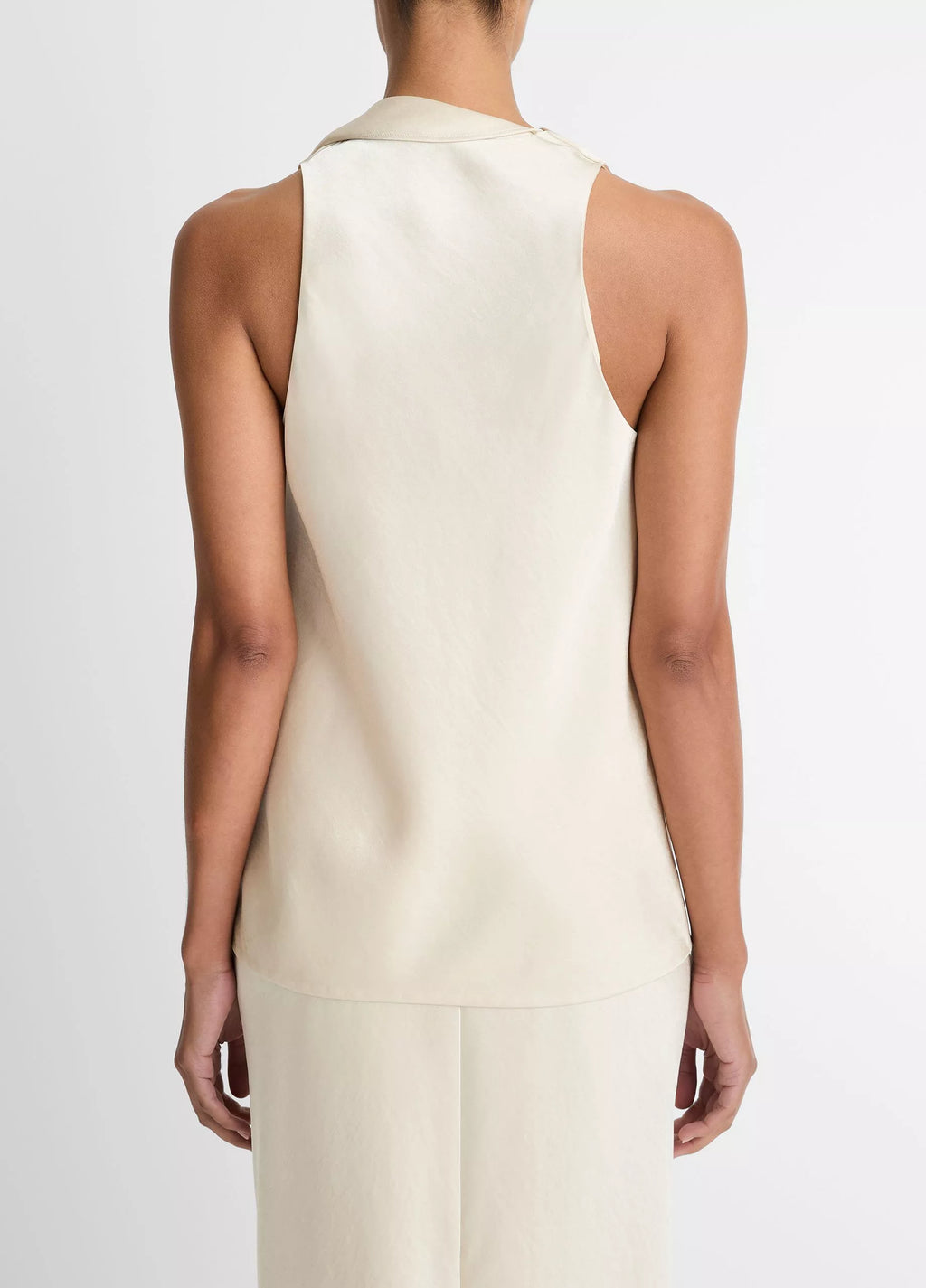 Vince Satin Scarf Top- Bona