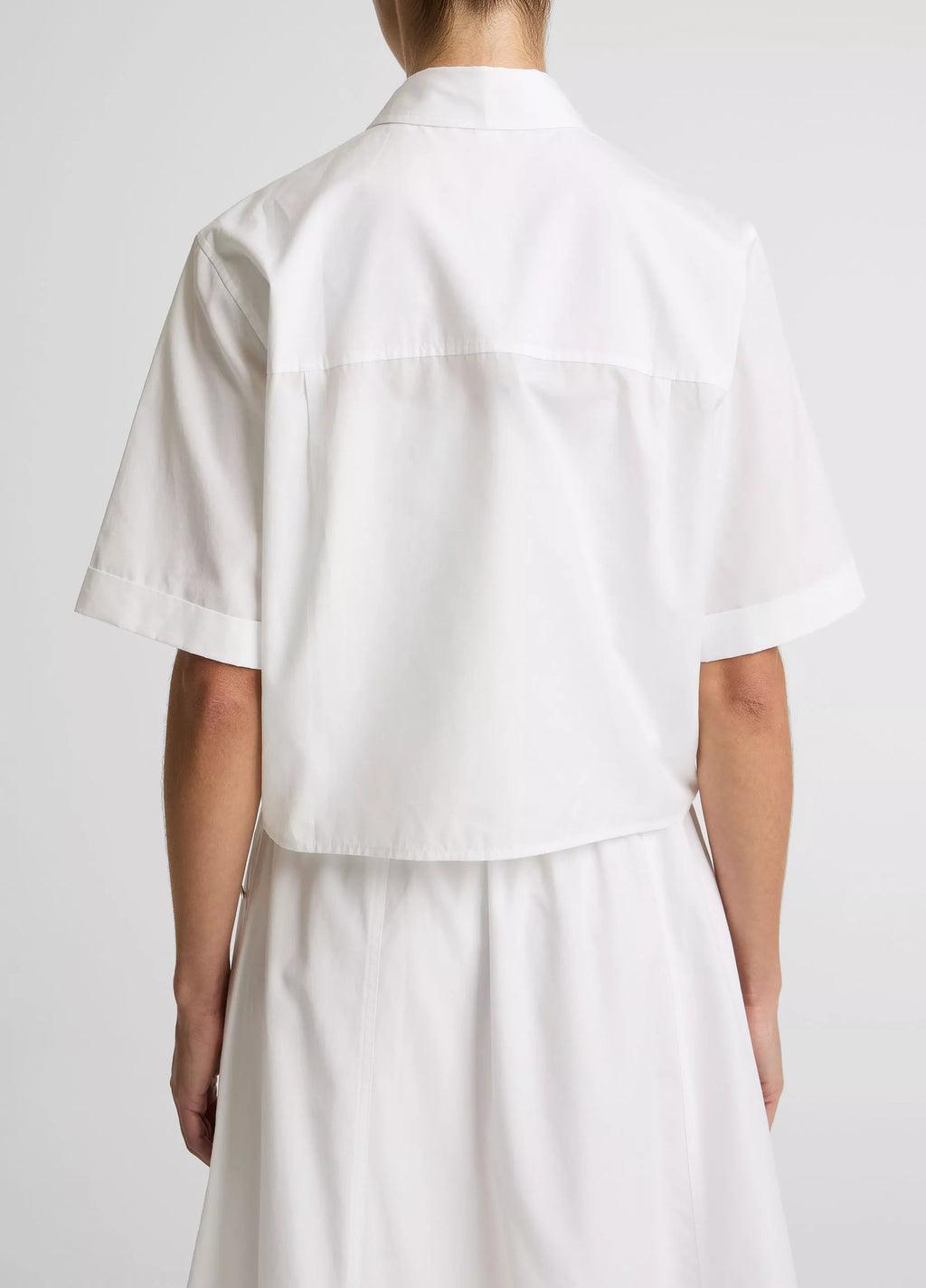 Vince Scallop-Detail Cotton Button-Front Shirt