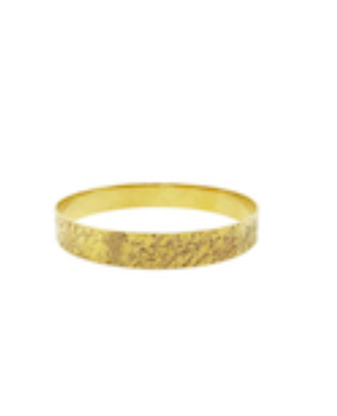 Pippa Small Omeen Textured Bangle - Gold Vermeil