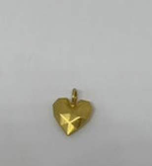 Pippa Smalls Faceted Heart Pendant - 18kt Gold
