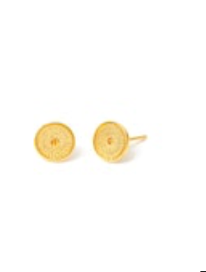 Pippa Smalls 18kt Together Forever Small Disc Stud Earrings
