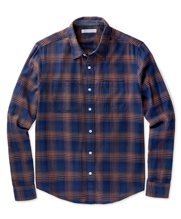 Outerknown Transitional Flannel Shirt  - Midnight Blue