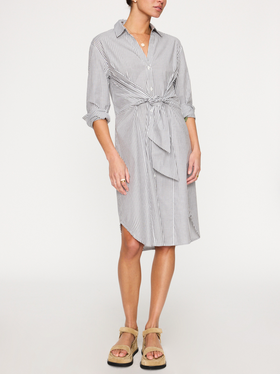 Brochu Walker Ashland Stripe Dress - Fraser Grey Stripe