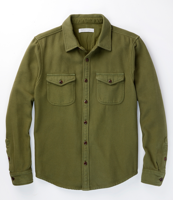 Outerknown Chroma Blanket Shirt  - Olive Night