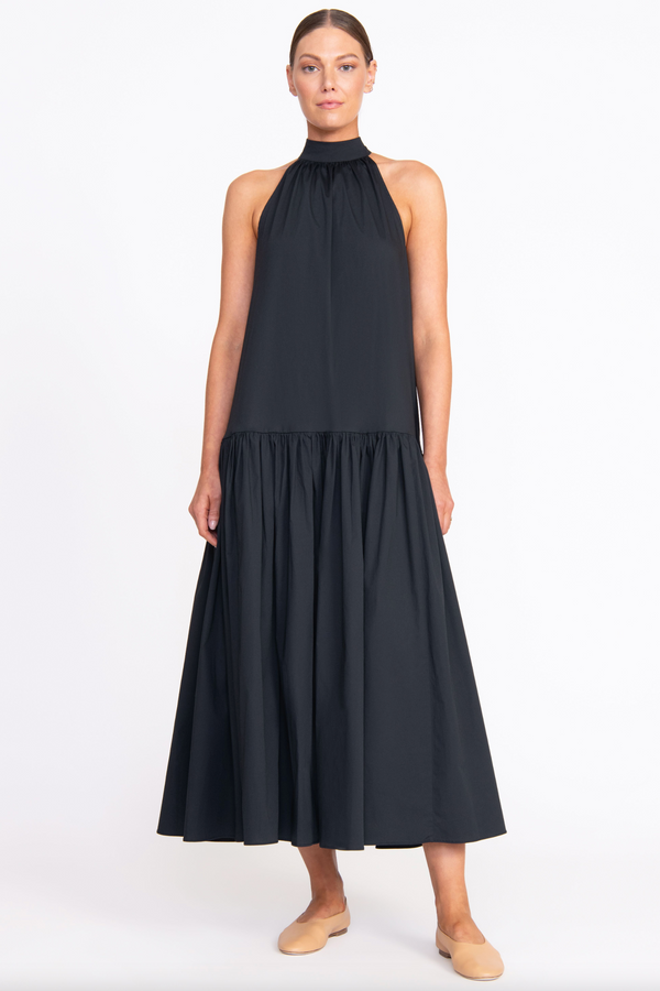 Staud Midi Marlowe Dress - Black