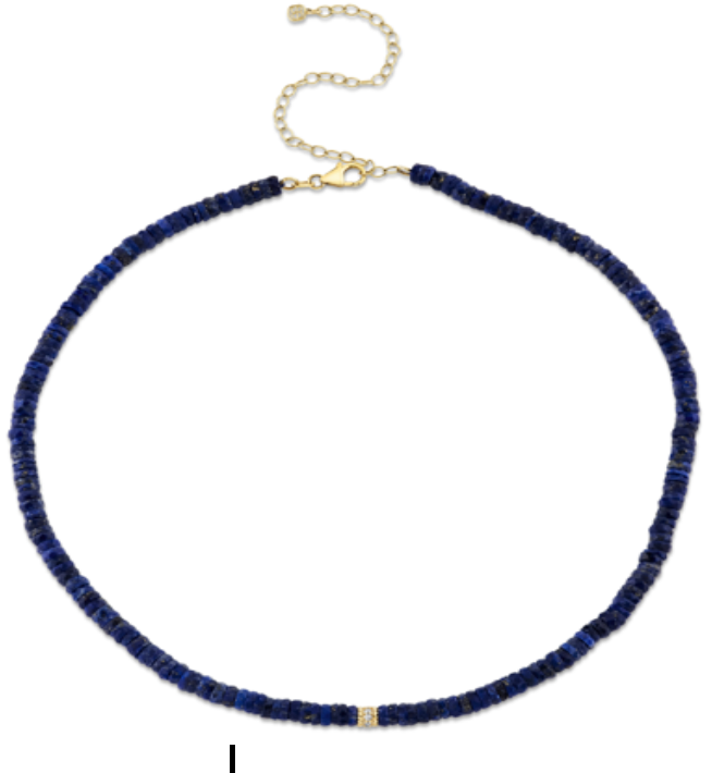 Sydney Evan 4MM Scallop Edge Pave Rondelle Choker