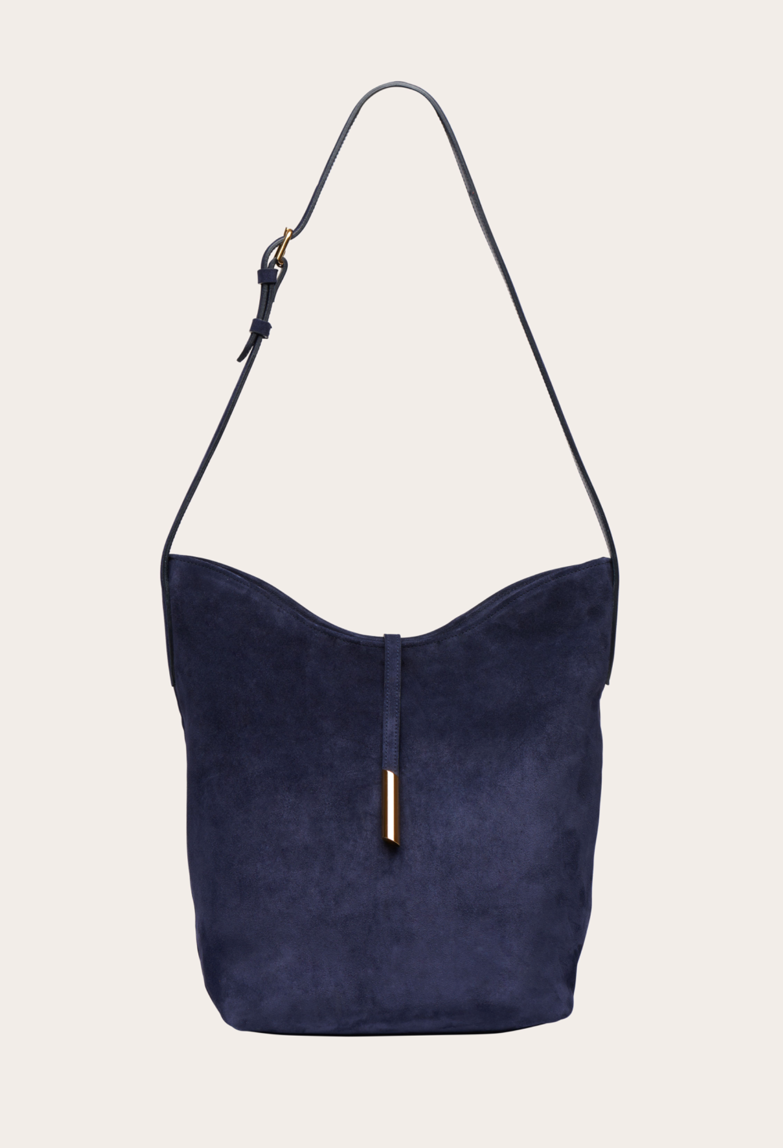 Little Liffner Penne Bucket  - Suede  - Navy