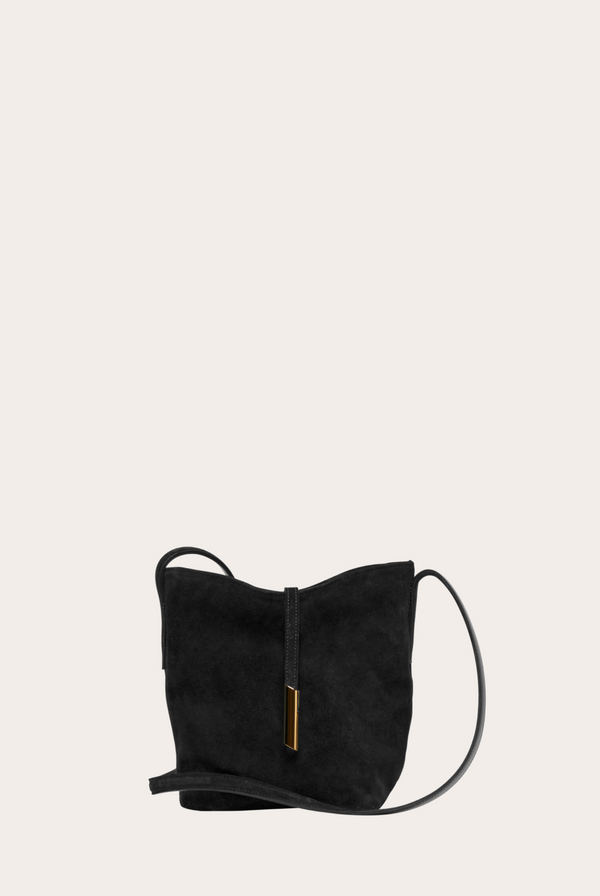 Little Liffner Penne Mini Bucket  - Black Suede