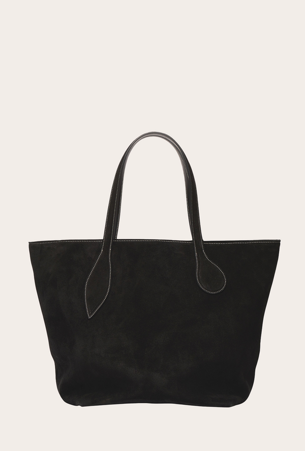 Little Liffner Sprout Tote  - Black Suede