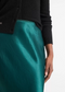 Vince Lingerie-Trim Satin Slip Skirt - Jade