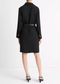 Vince Faux-Leather-Trim Shirt Dress