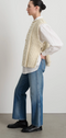 B Sides Hand Knit Gilet  - Natural Wool