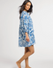 Mille Daisy Dress in Blue Hibiscus