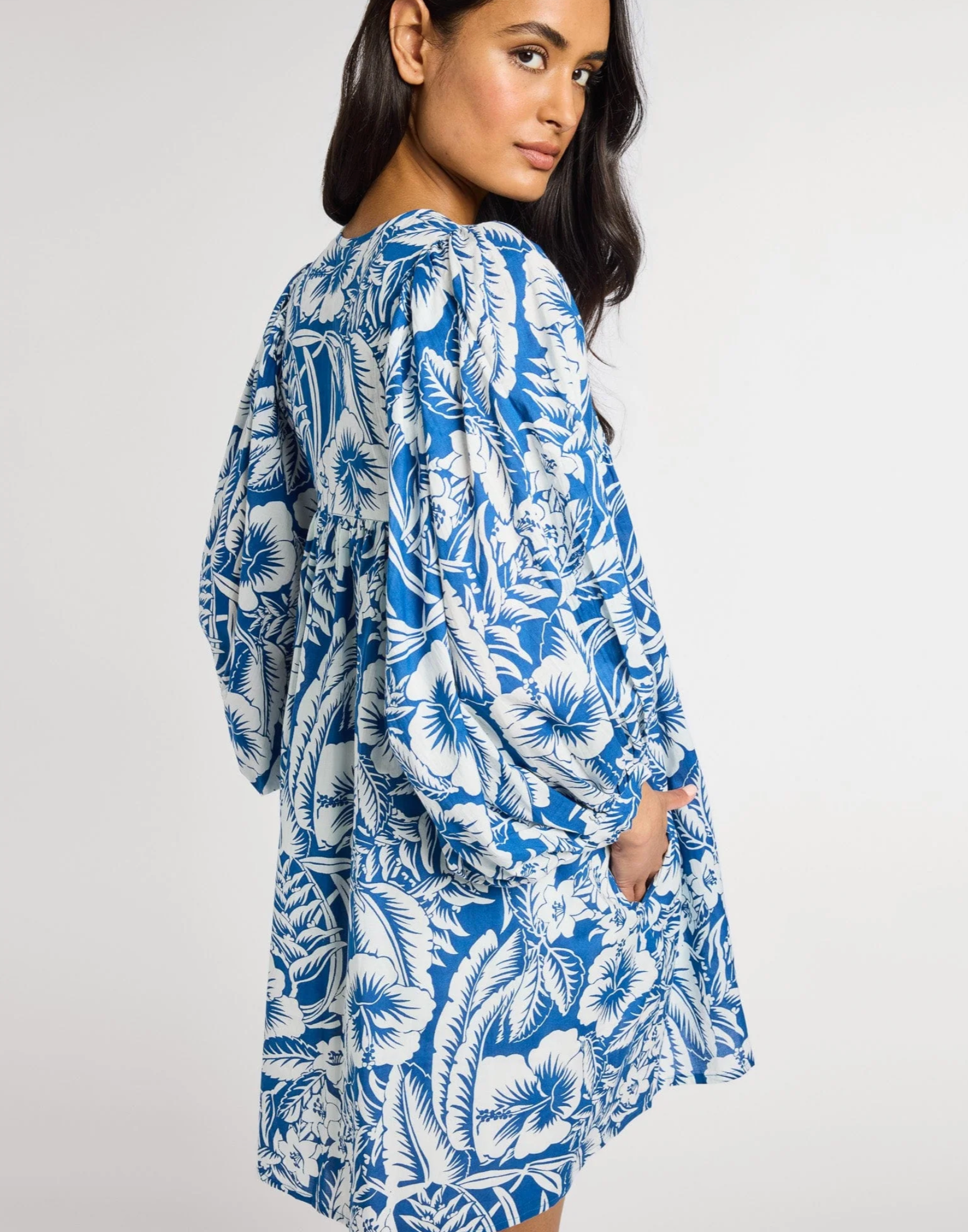 Mille Daisy Dress - Blue Hibiscus