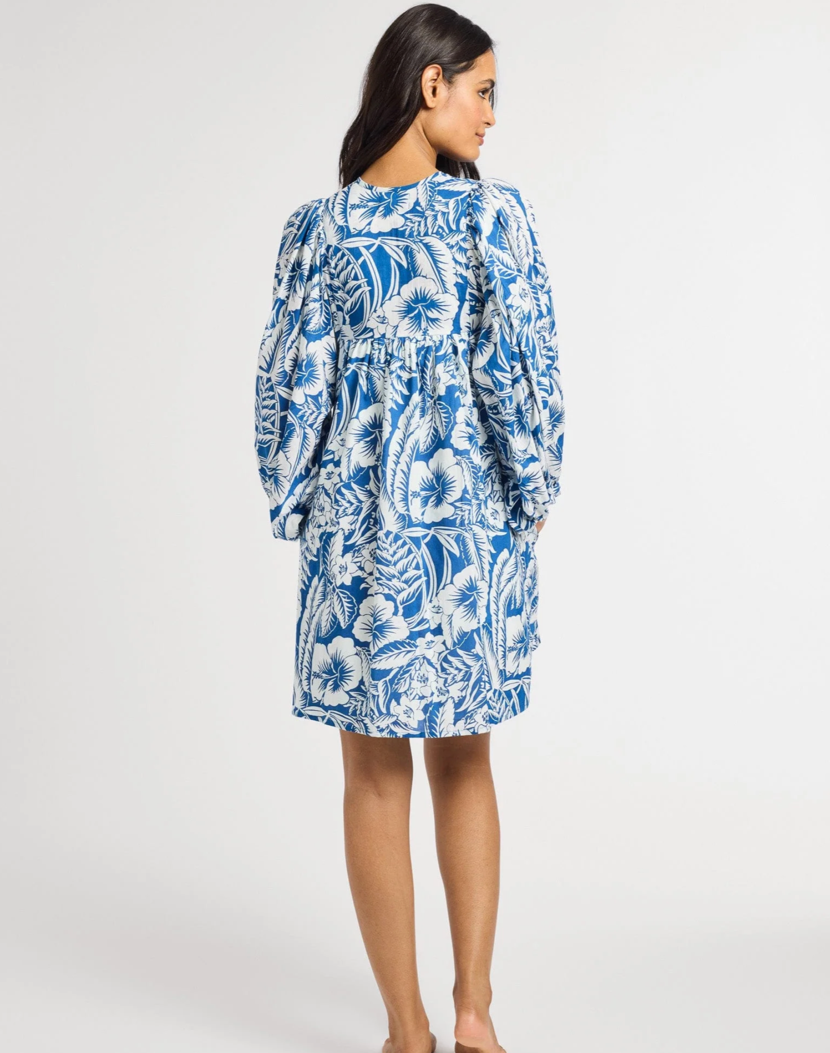 Mille Daisy Dress - Blue Hibiscus
