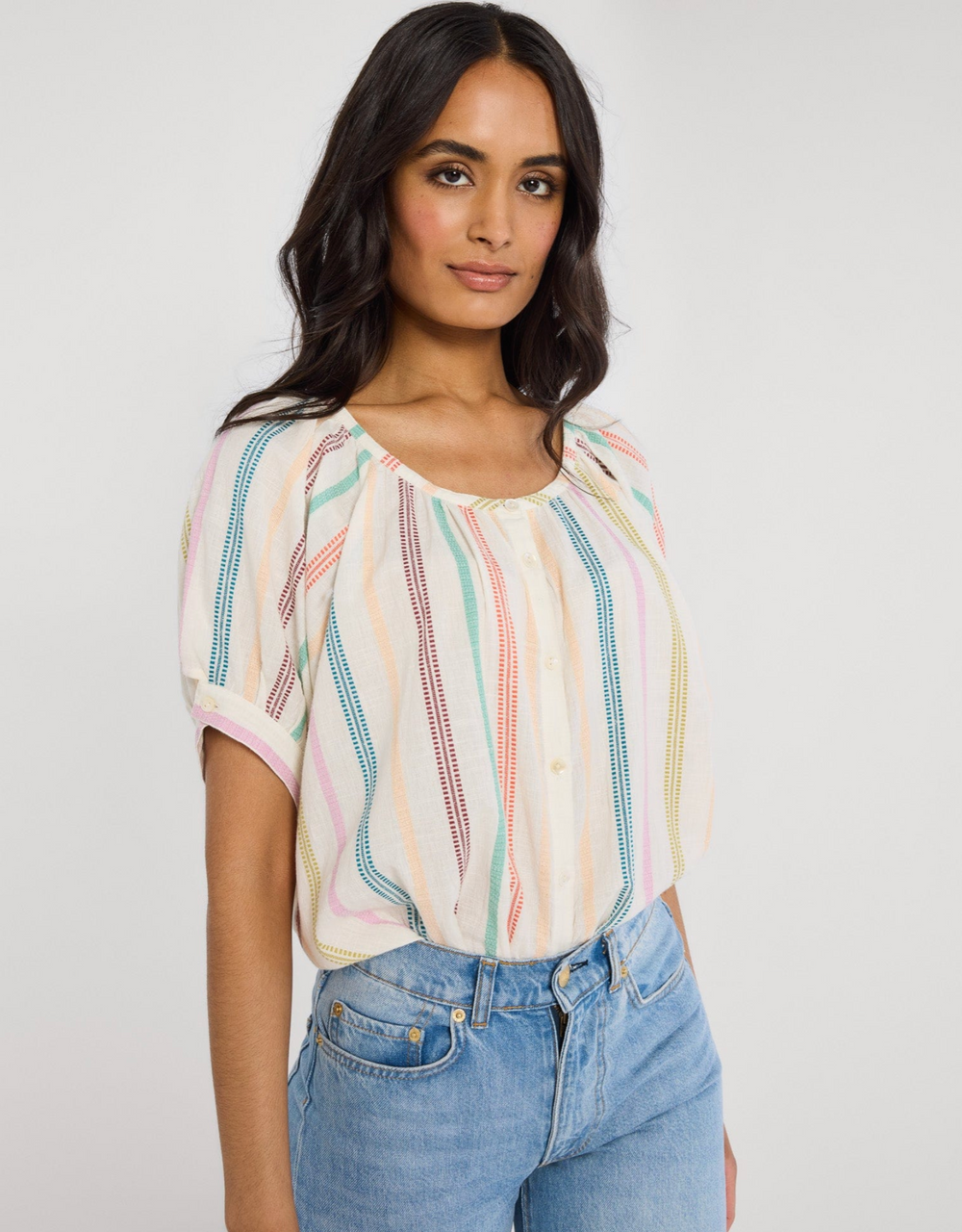 Mille Naomi Top In Mallorca Stripe