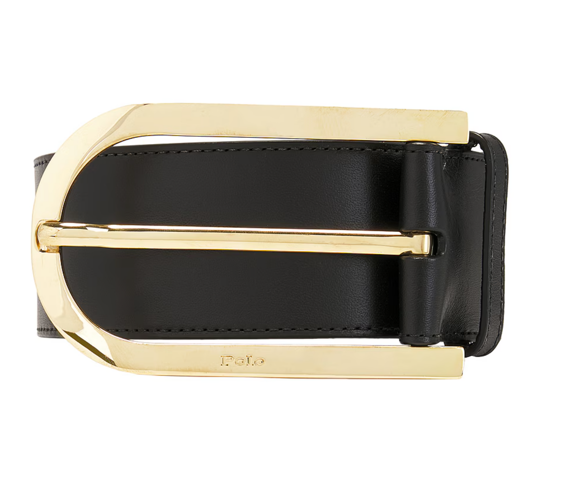 Polo Ralph Lauren Smooth Vachetta Belt in 50mm - Black