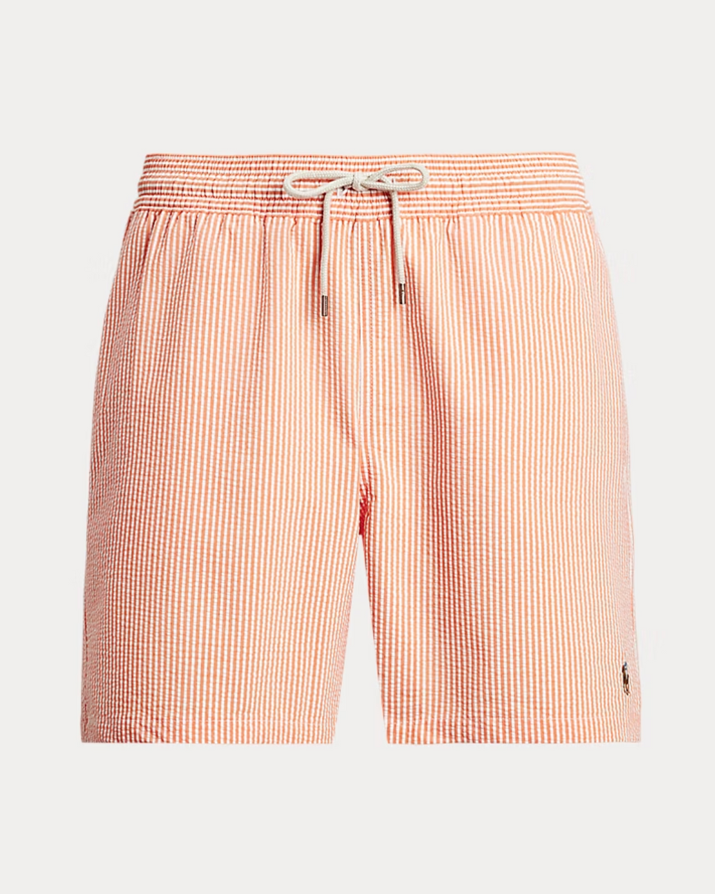 Polo Ralph Lauren 5.75-Inch Traveler Classic Swim Trunk - Orange/White