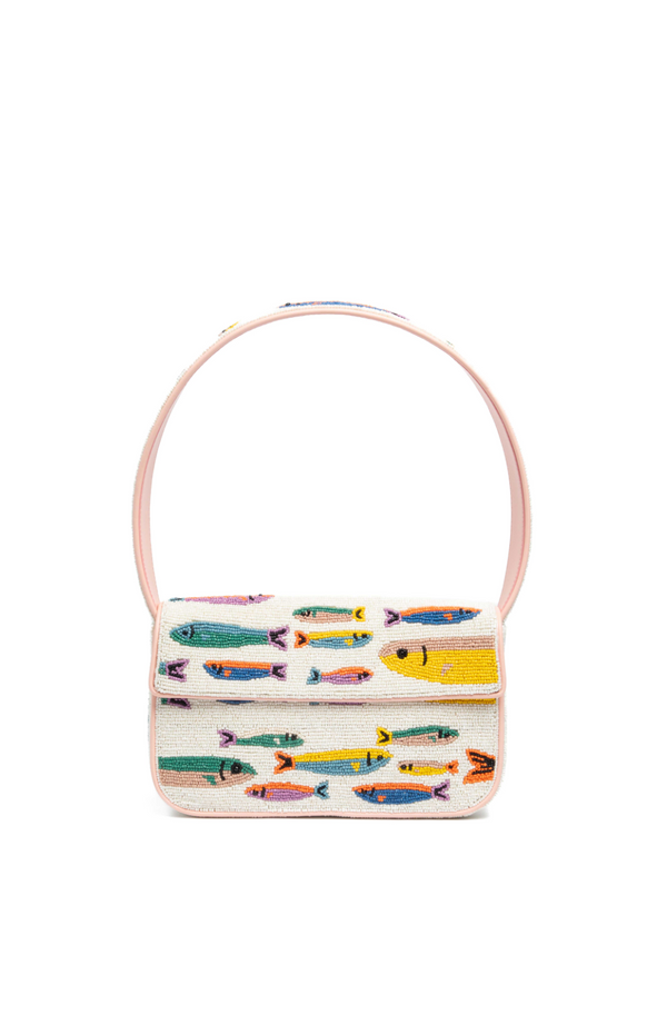 Staud Tommy Beaded Bag Pop Sardines
