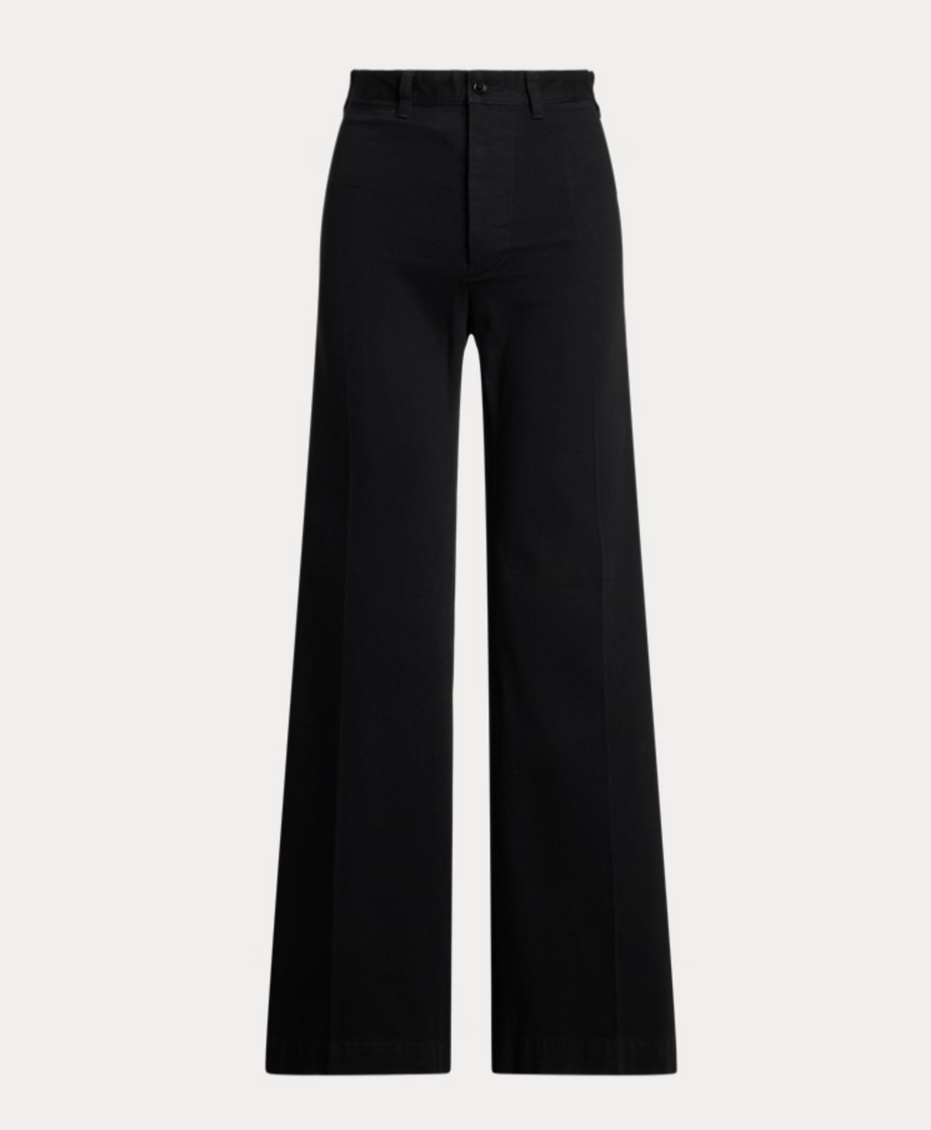 Polo Ralph Lauren Stretch Cotton Twill Wide-Leg Pant -Black