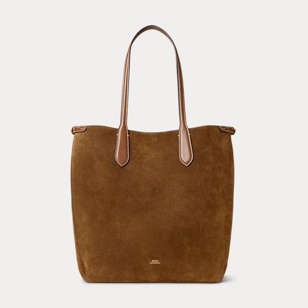 Polo Ralph Lauren Bellport Suede North-South Tote - Cinnamon