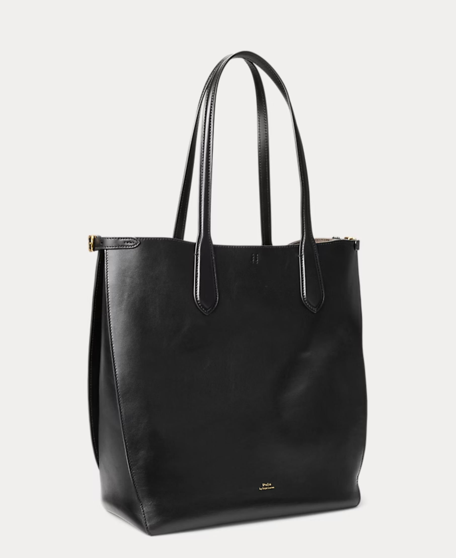 Polo Ralph Lauren Bellport Leather North-South Tote -Black