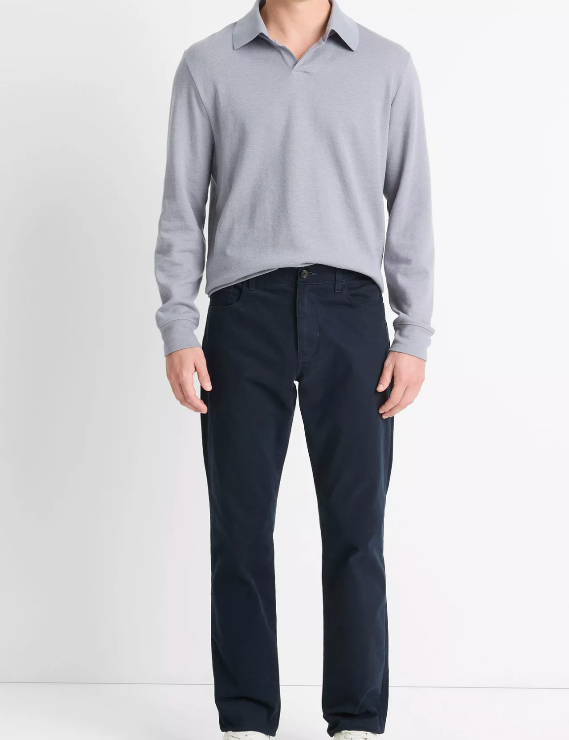 Vince Dylan Slim 5-Pocket Peached Stretch-Cotton Pant - Coastal