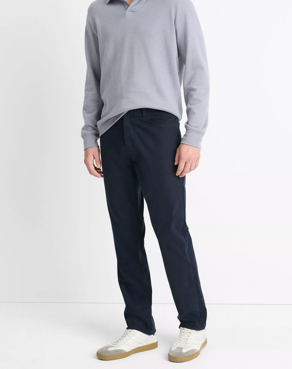 Vince Dylan Slim 5-Pocket Peached Stretch-Cotton Pant - Coastal