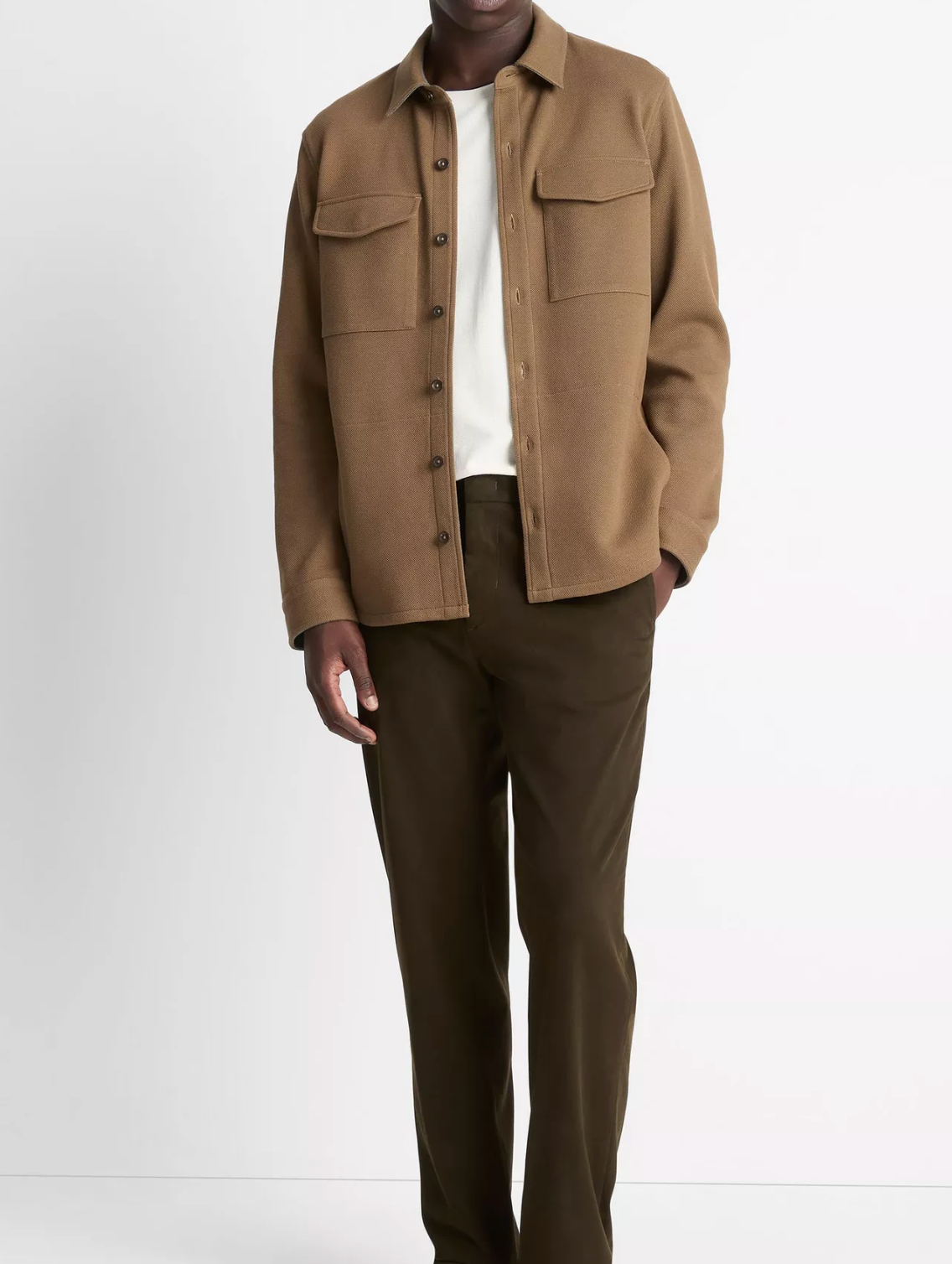 Vince Owen Athletic Stretch-Cotton Pant - Dark Leaf