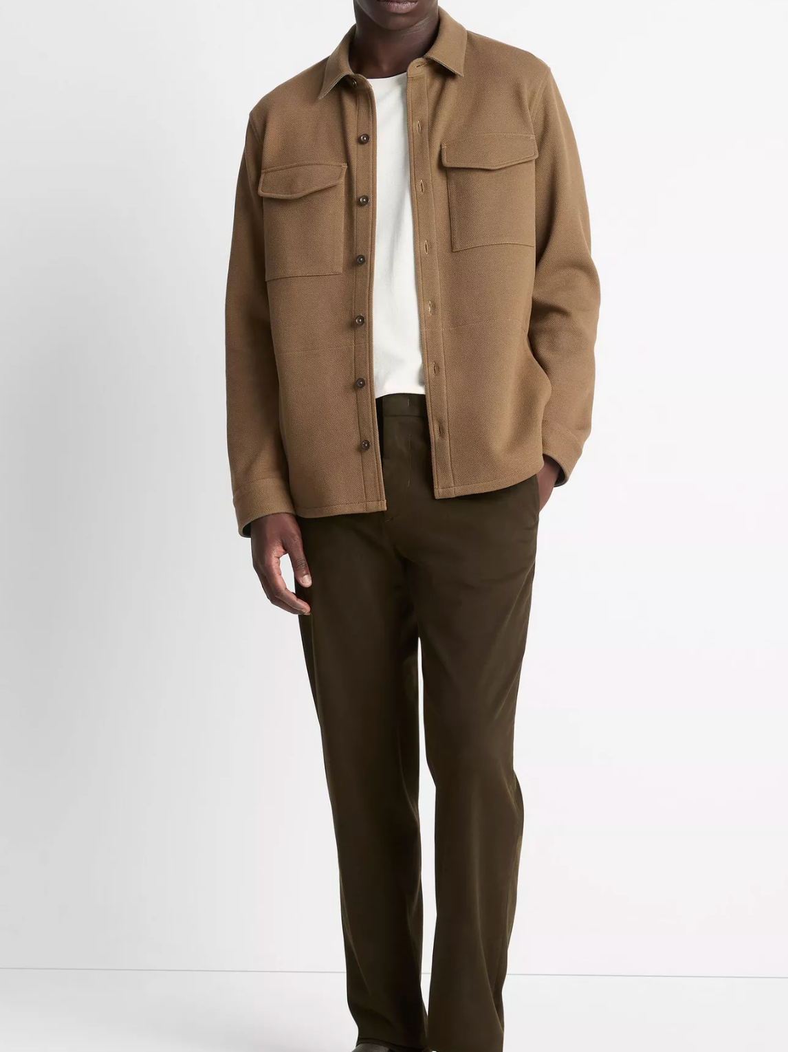 Vince Owen Athletic Stretch-Cotton Pant - Dark Leaf
