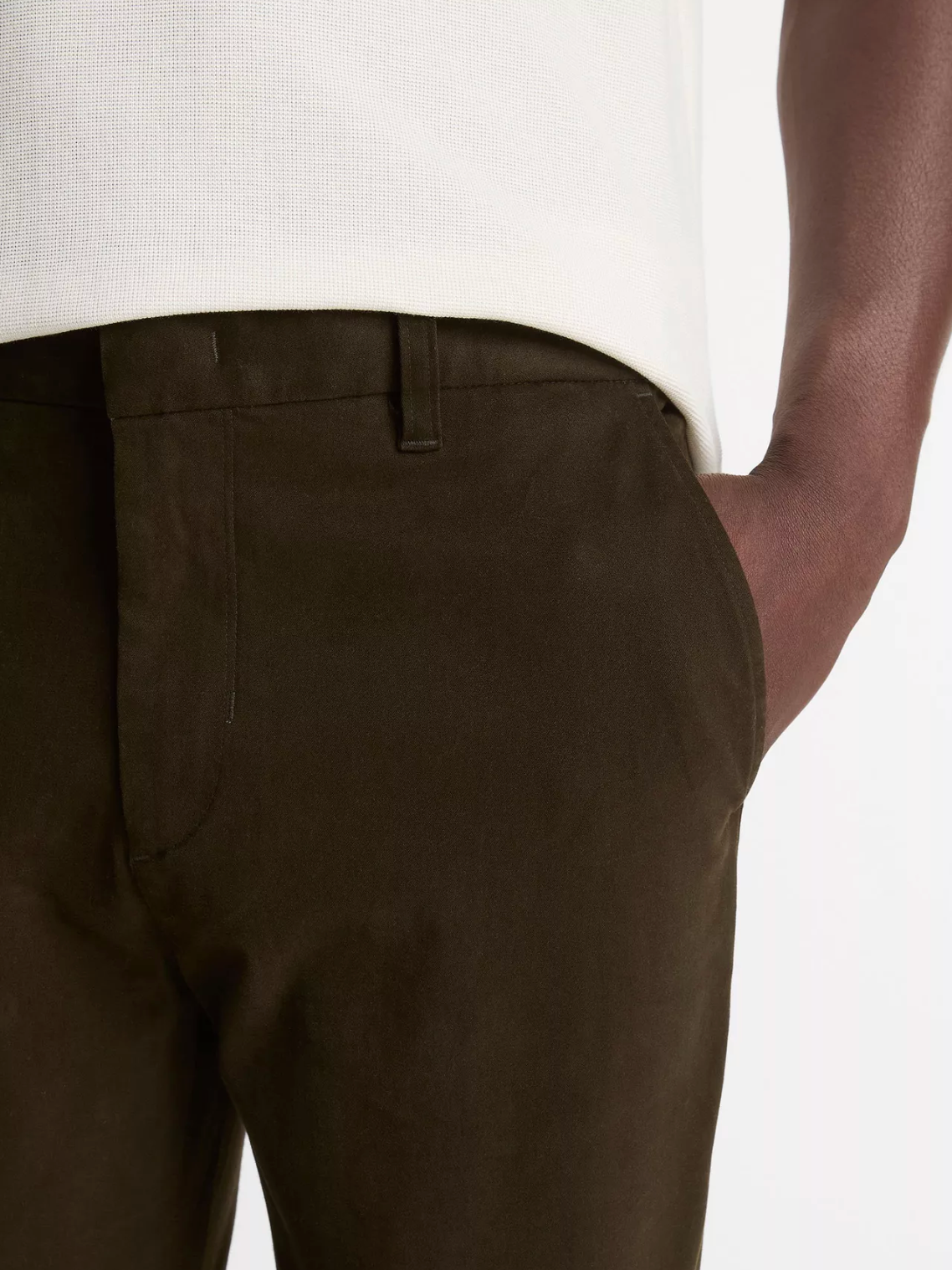 Vince Owen Athletic Stretch-Cotton Pant - Dark Leaf