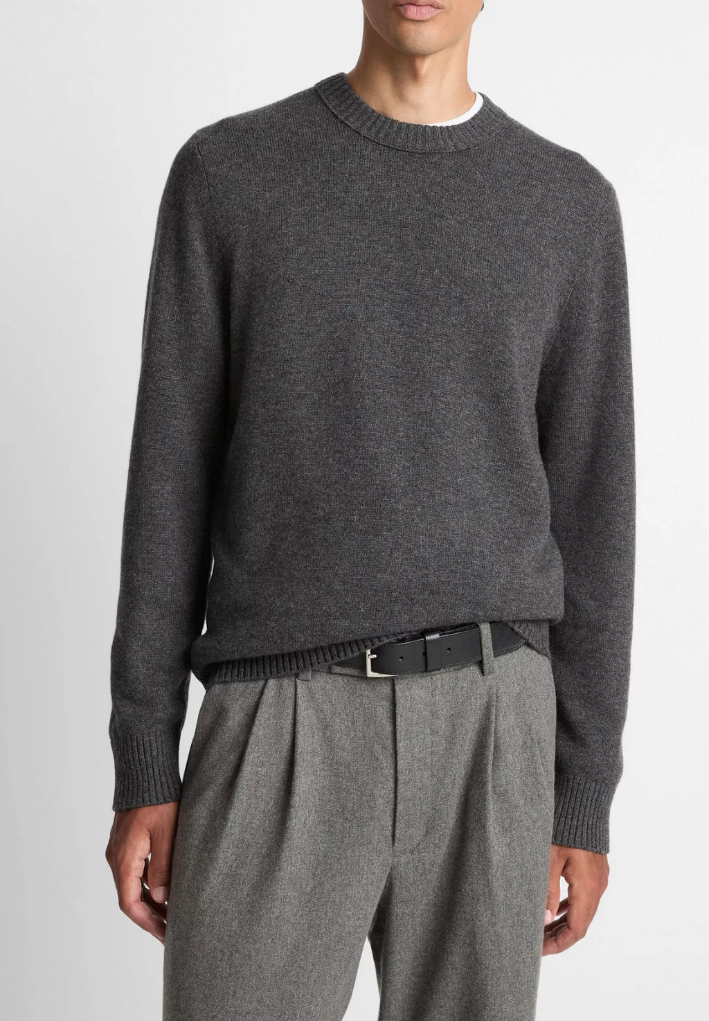Vince Wool-Cashmere Crew Neck Sweater