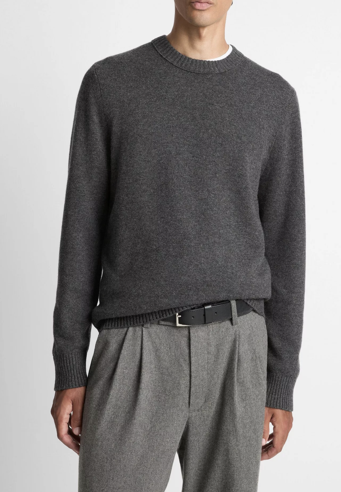 Vince Wool-Cashmere Crew Neck Sweater