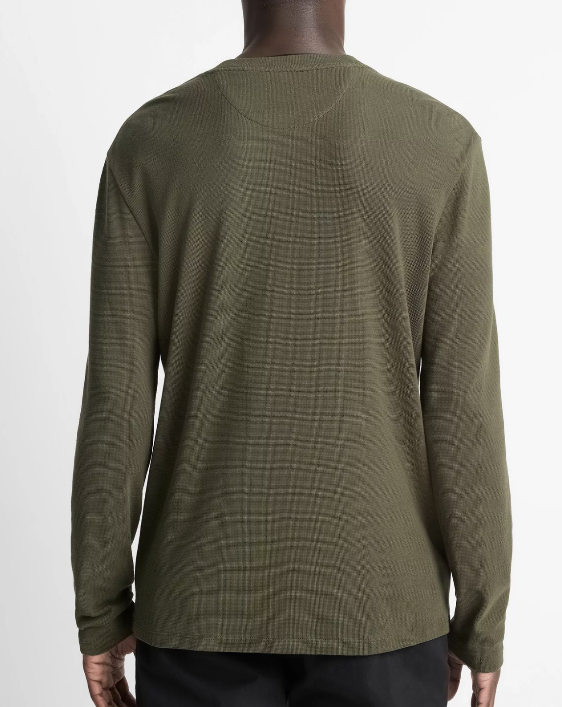 Vince Micro-Waffle Long-Sleeve T-Shirt - Green