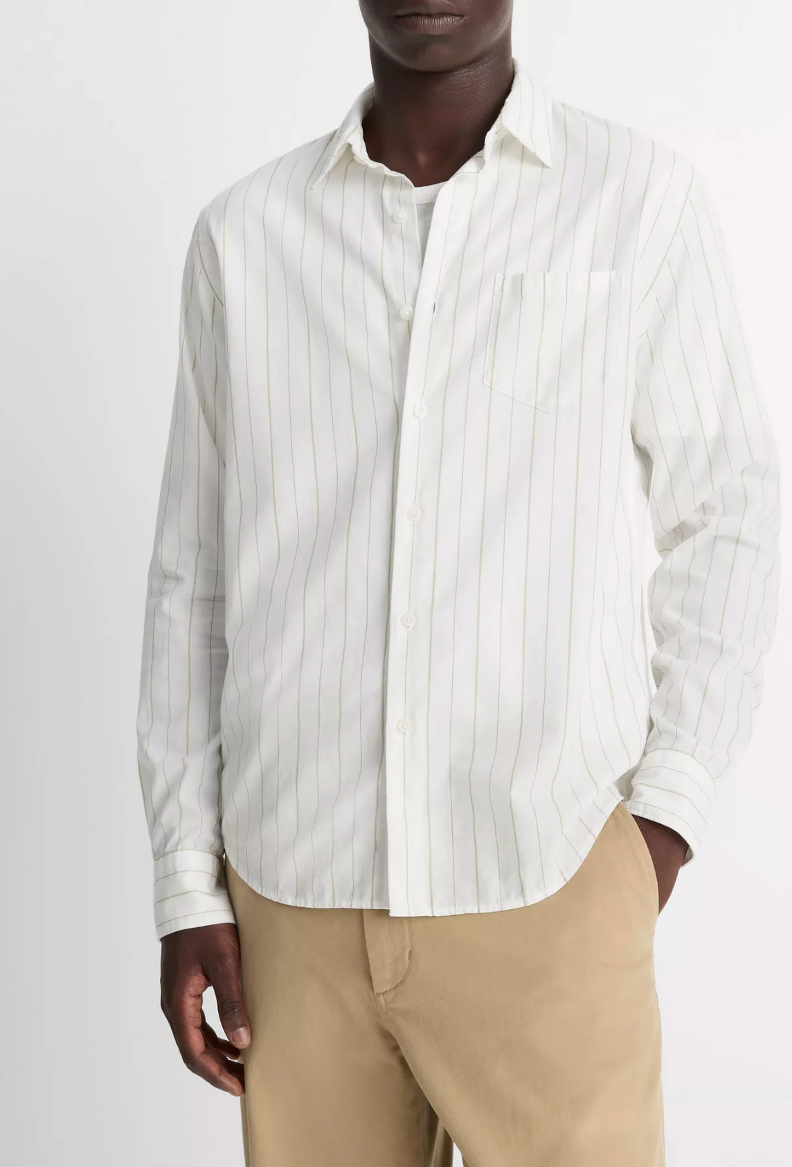 Vince Chatsworth Stripe Cotton Oxford Shirt
