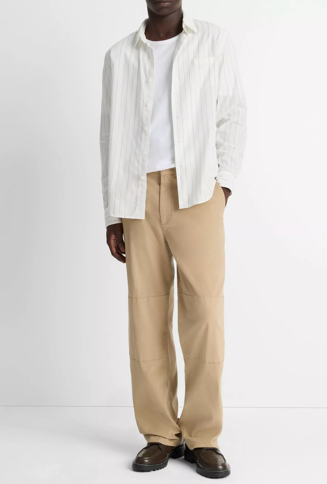 Vince Chatsworth Stripe Cotton Oxford Shirt